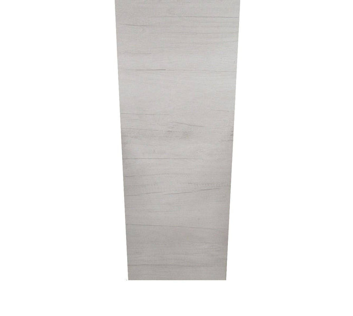 Armadio multiuso 0, Mobile ausiliario con ripiani, Armadio lineare, Colonna ad 1 anta da bagno o soggiorno, Made in Italy, Cm 34x34 h182, Quercia Bianca