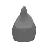 Pouf a sacco Angillina, colore grigio, Misure 80 x 120 x 80 cm