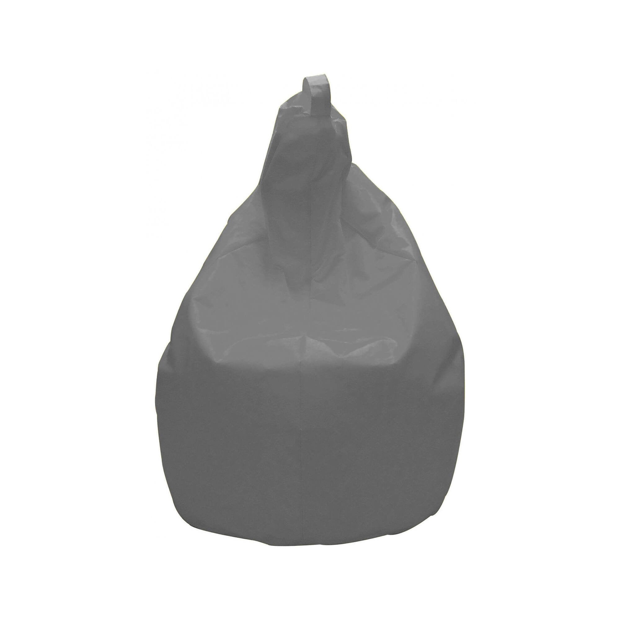 Pouf a sacco Angillina, colore grigio, Misure 80 x 120 x 80 cm