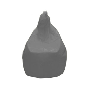 Pouf a sacco Angillina, colore grigio, Misure 80 x 120 x 80 cm