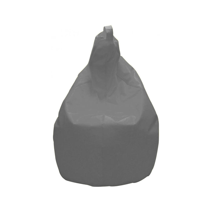 Pouf a sacco Angillina, colore grigio, Misure 80 x 120 x 80 cm