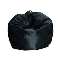Pouf a sacco Ascia, colore nero, Misure 65 x 50 x 65 cm