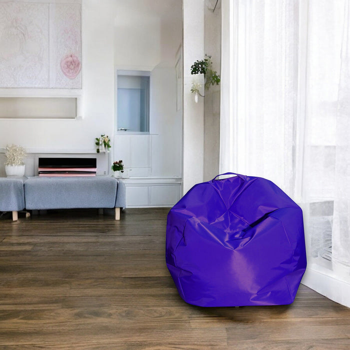 Pouf a sacco Ascia, colore viola, Misure 65 x 50 x 65 cm