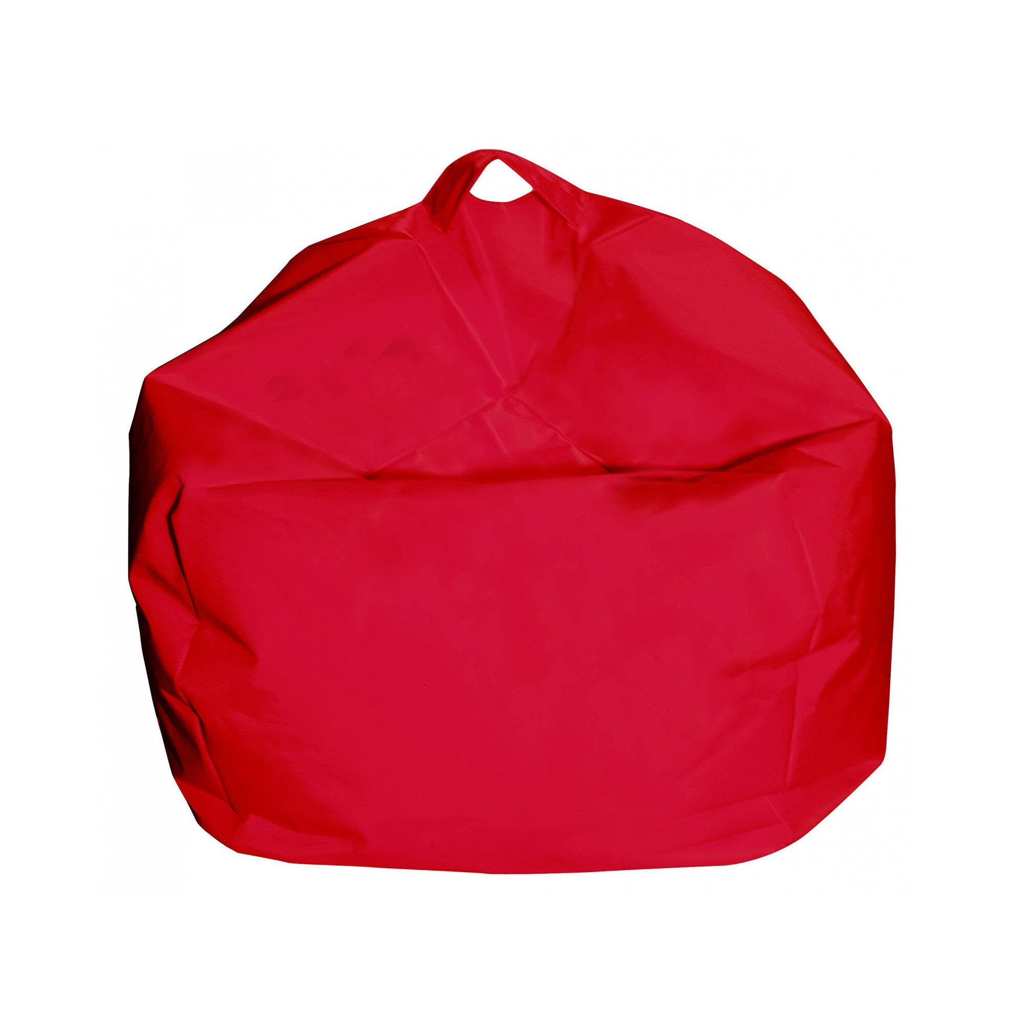 Pouf a sacco Ascia, colore rosso, Misure 65 x 50 x 65 cm