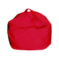 Pouf a sacco Ascia, colore rosso, Misure 65 x 50 x 65 cm