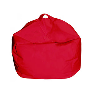Pouf a sacco Ascia, colore rosso, Misure 65 x 50 x 65 cm
