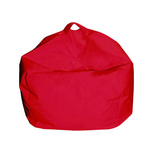 Pouf a sacco Ascia, colore rosso, Misure 65 x 50 x 65 cm