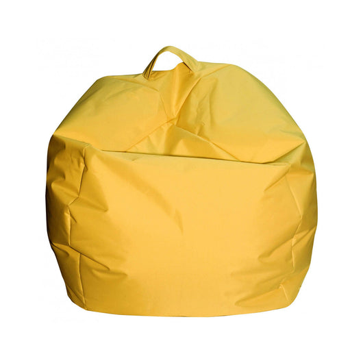 Pouf a sacco Ascia, colore giallo, Misure 65 x 50 x 65 cm