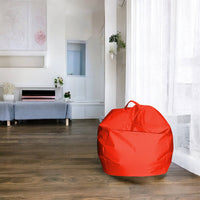 Pouf a sacco Ascia, colore arancione, Misure 65 x 50 x 65 cm
