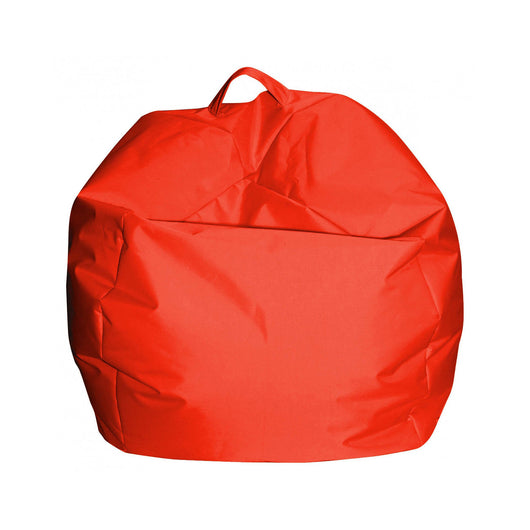 Pouf a sacco Ascia, colore arancione, Misure 65 x 50 x 65 cm