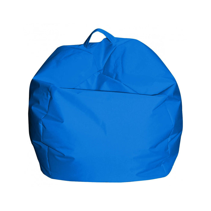Pouf a sacco Ascia, colore blu, Misure 65 x 50 x 65 cm