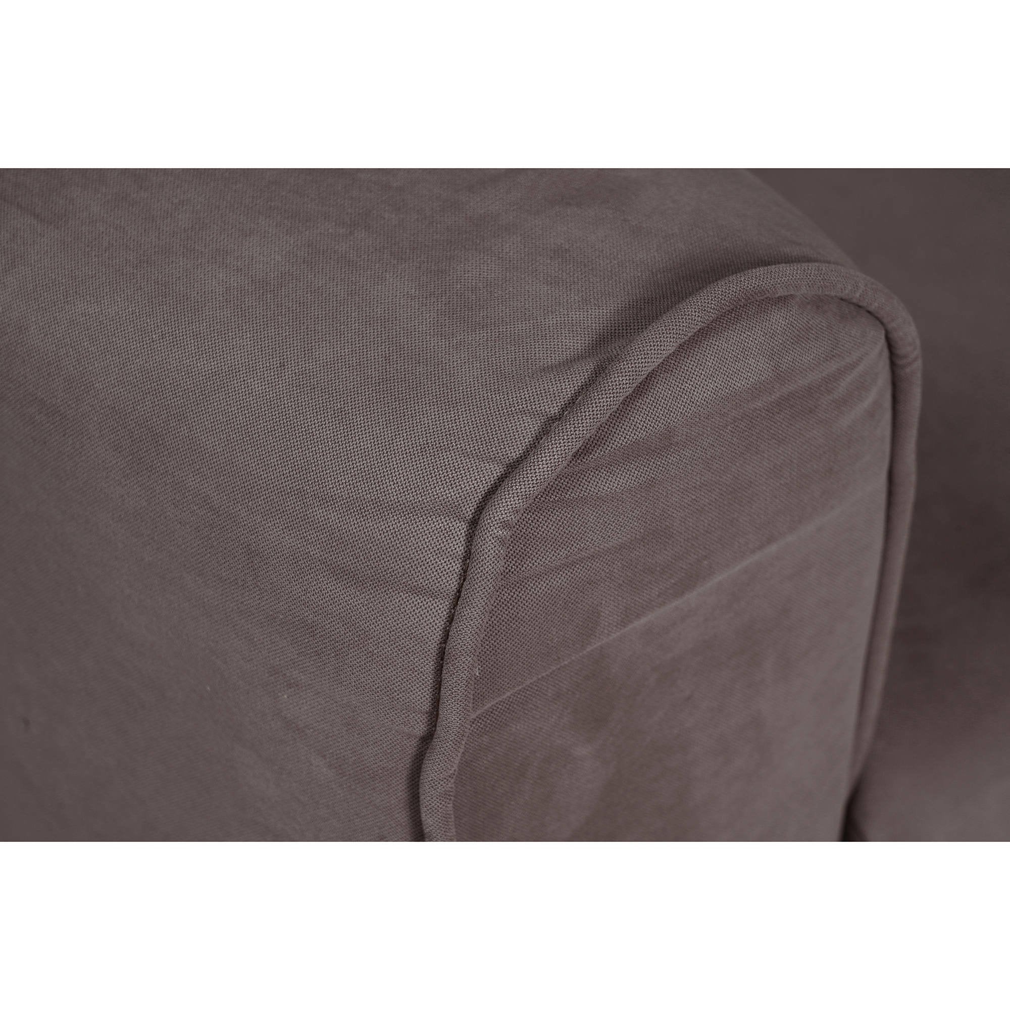 Divano fisso Andreia, Sofa da soggiorno moderno a 2 posti in tessuto , con braccioli e 2 cuscini inclusi, Made in Italy, Cm 125x73h85, Grigio