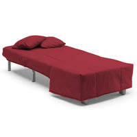 Poltroncina Andreou, Poltrona Sfoderabile Made in Italy, 85x90x85h cm Rosso