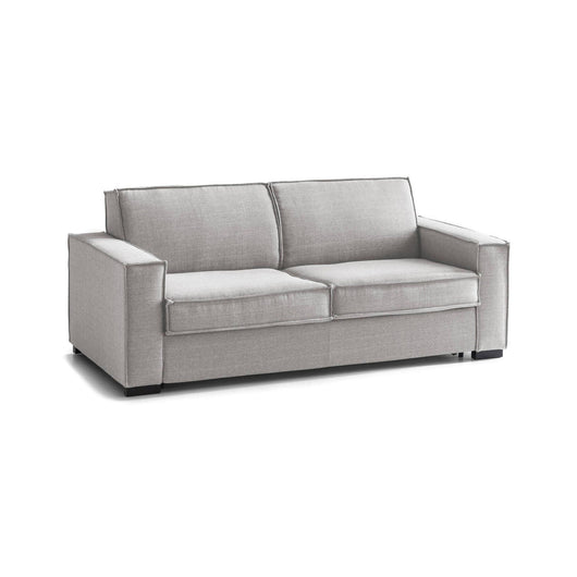 Divano Letto Amapola, Divano a 2 posti Large, Made in Italy, SofÒ  Soggiorno con apertura girevole, in tessuto imbottito, con Braccioli standard, cm 200x95h90, Grigio
