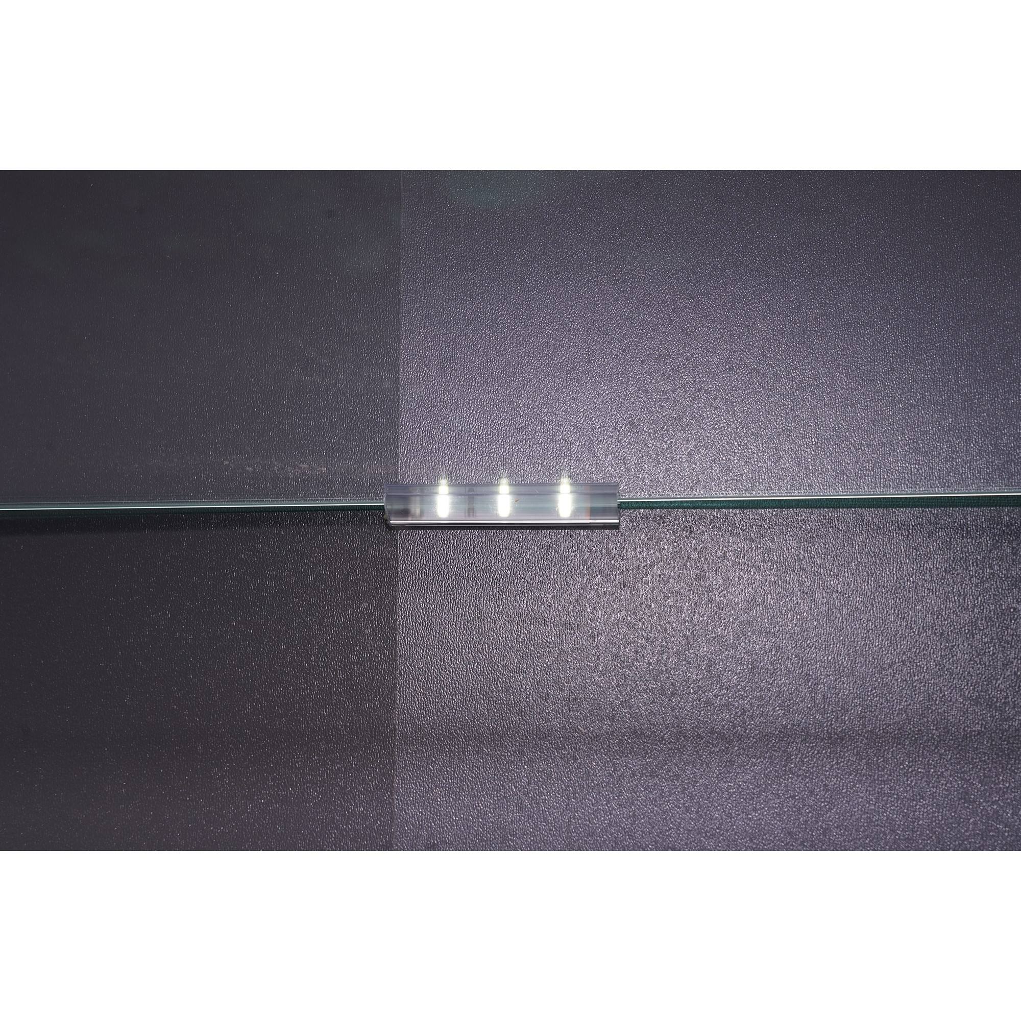 Parete attrezzata 0, Mobile porta TV moderno con Ante e ripiani, Set salotto completo con pensili effetto marmo, Cm 240x50xh196, Bianco e Antracite