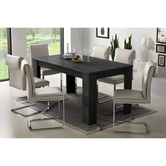 Tavolo allungabile 0, Tavolo da pranzo estensibile, Consolle multiuso con allunghe, Cm 140x88h75, Grigio Cenere