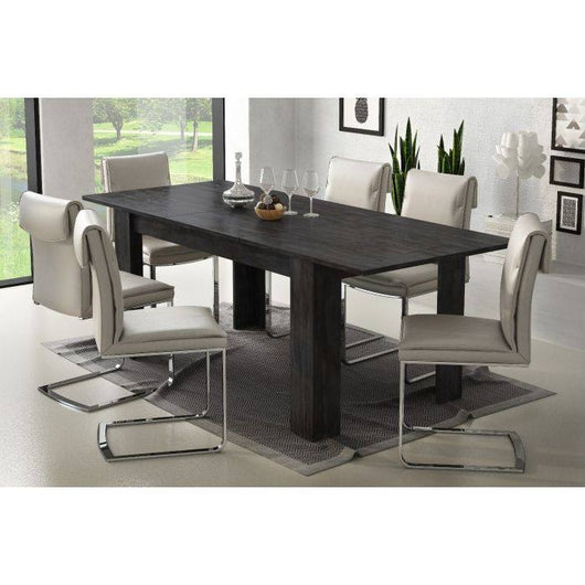 Tavolo allungabile 0, Tavolo da pranzo estensibile, Consolle multiuso con allunghe, Cm 140x88h75, Grigio Cenere