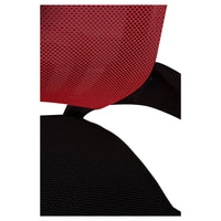 Sedia da ufficio 0, Poltrona elevabile in tessuto imbottito con schienale in rete, Sedia con ruote per studio o lavoro, Cm 62x50h84, Nero