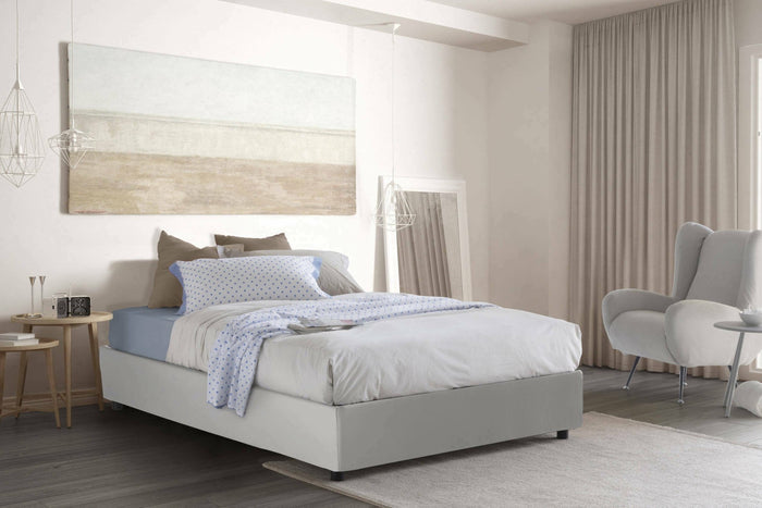 Arnoldi, Letto Piazza e Mezza Materasso Incluso Made in Italy, Bianco