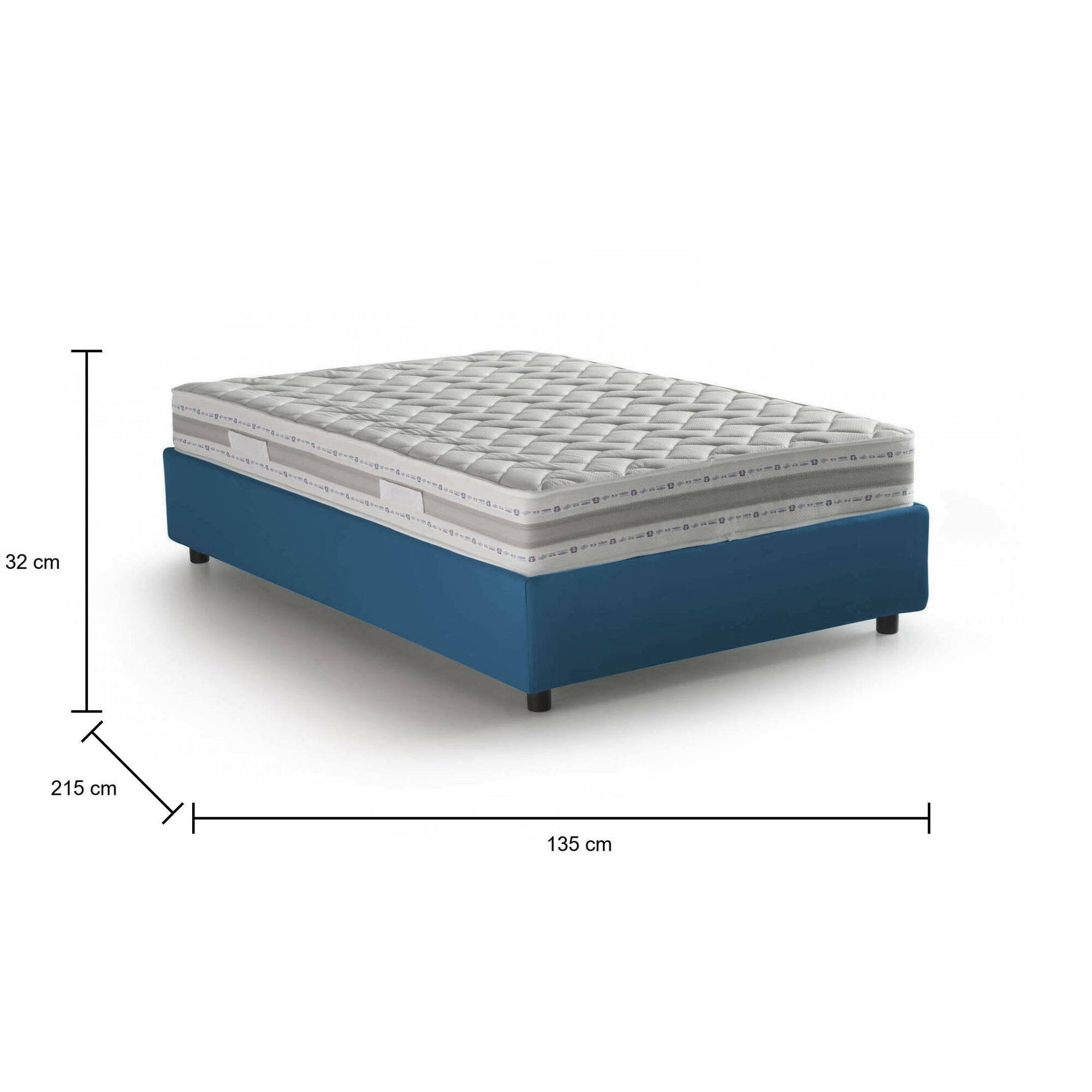 Abici, Letto Piazza e Mezza Materasso Incluso Made in Italy, blu