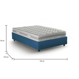 Abici, Letto Piazza e Mezza Materasso Incluso Made in Italy, blu