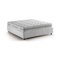 Letto matrimoniale Arto, Letto contenitore con rivestimento in tessuto, Made in Italy, Apertura frontale, con materasso cm 140x190 incluso, Bianco