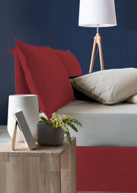 Letto matrimoniale Amelinda, Letto contenitore con rivestimento in tessuto, Made in Italy, Apertura frontale, con materasso cm 160x190 incluso, Rosso