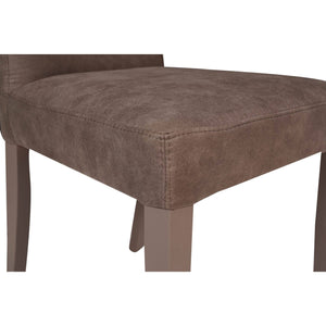 Sedia classica in ecopelle, per sala da pranzo, cucina o salotto, Made in Italy, cm 46x55h99, colore Grigio