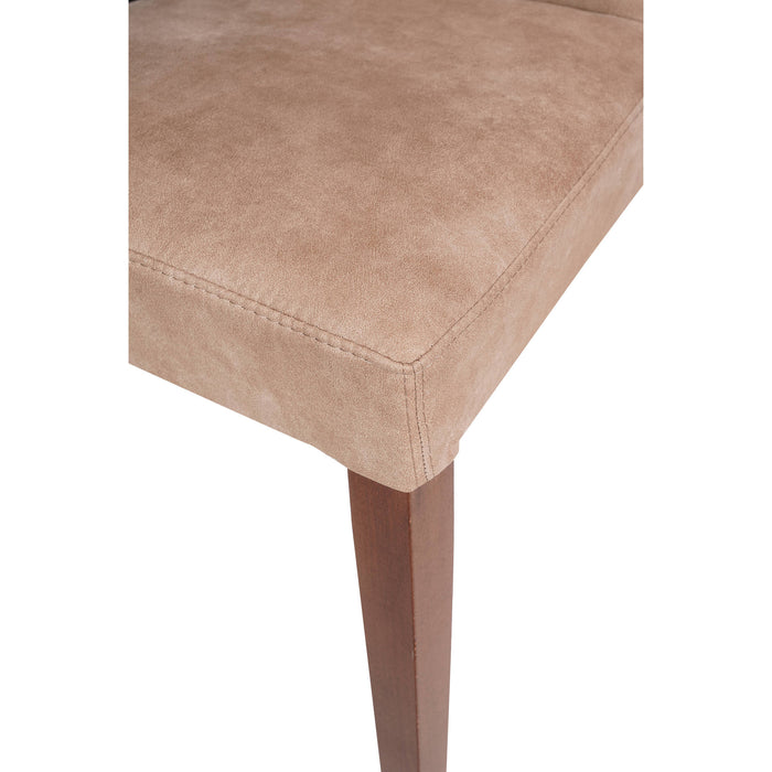 Sedia classica in tessuto, per sala da pranzo, cucina o salotto, Made in Italy, cm 56x54h98, colore Marrone