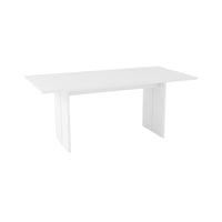 Tavolo da pranzo moderno Alibi, Made in Italy, Tavolo rettangolare di design, Tavolo da cucina, cm 160x90h75, colore Bianco lucido
