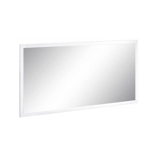 Specchiera da parete con Adelchi, Made in Italy, Specchio da bagno, cm 120x2h60, Bianco lucido