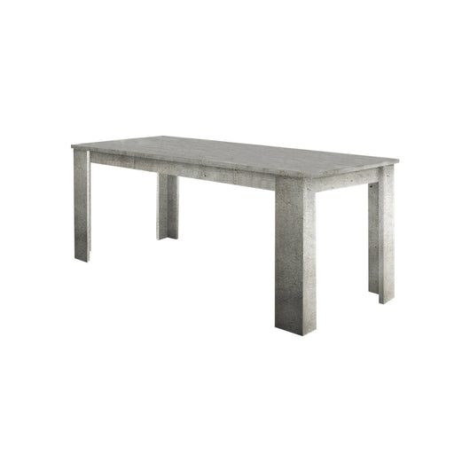 Tavolo per sala da pranzo Agenore, Made in Italy, Tavolo moderno con allunghe, Consolle allungabile, cm 160/210x90h75, Cemento