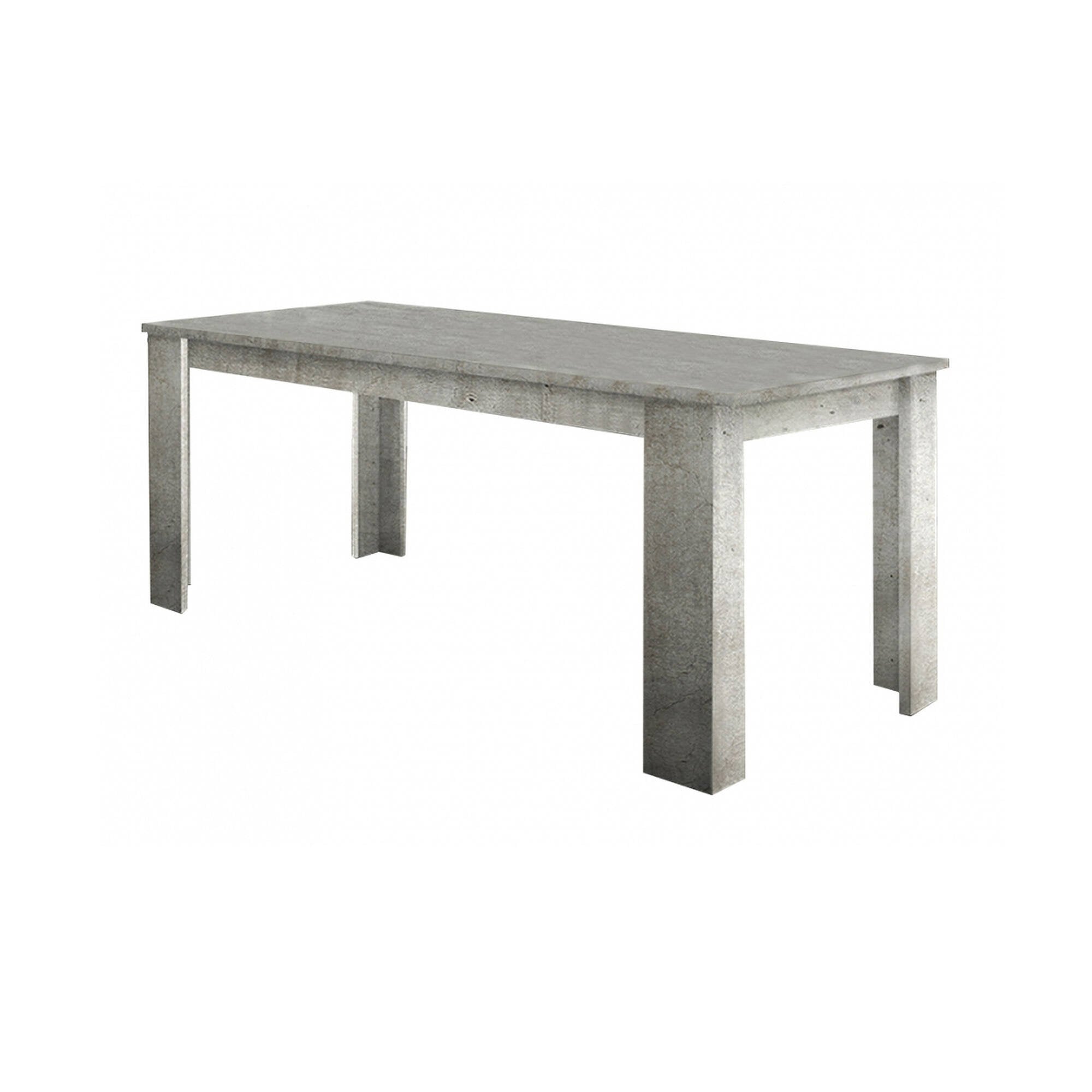 Tavolo per sala da pranzo Arizon, Made in Italy, Tavolo moderno con allunghe, Consolle allungabile, cm 140/190x90h75, Cemento