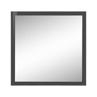 Specchiera da parete con Lelia, Made in Italy, Specchio da bagno, cm 60x2h60, Antracite lucido