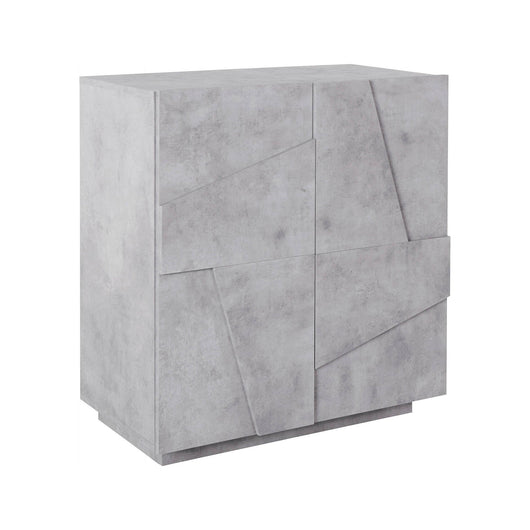 Credenza moderna a 2 Arli, Made in Italy, Madia da cucina, Buffet di design da soggiorno, cm 81x44h86, Cemento