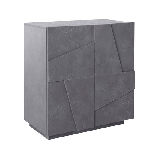Credenza moderna a 2 Arli, Made in Italy, Madia da cucina, Buffet di design da soggiorno, cm 81x44h86, Grigio Ardesia