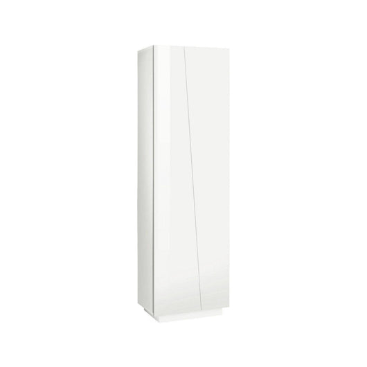 Armadio Albatros, Made in Italy, Mobile scarpiera moderno, Portascarpe a 2 ante e 5 ripiani, cm 60x38h200, Bianco lucido
