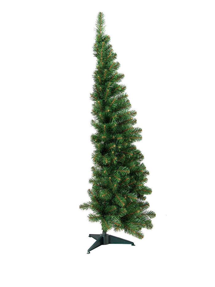 Albero di Natale Noel, Mezzo Albero da parete artificiale extra folto, Albero effetto reale in PVC, 561 rami, Altezza cm 210