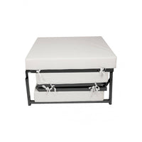 Puof trasformabile in letto Arno, Made in Italy, Letto pieghevole, Pouf in tessuto sfoderabile salvaspazio da soggiorno, cm 78x78/195h45, Tortora