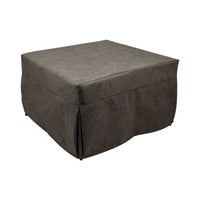Puof trasformabile in letto Arno, Made in Italy, Letto pieghevole, Pouf in tessuto sfoderabile salvaspazio da soggiorno, cm 78x78/195h45, Marrone