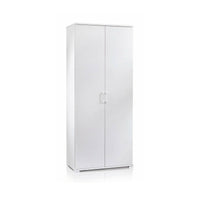 Aliosha, Armadio Multiuso 2 Ante 4 Ripiani Made in Italy, 45x195h cm Bianco