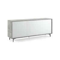 Madia Aminda, Credenza 3 Ripiani Made in Italy, 45x184x77h cm Grigio Cemento