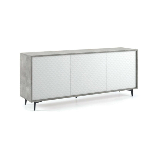 Madia Aminda, Credenza 3 Ripiani Made in Italy, 45x184x77h cm Grigio Cemento