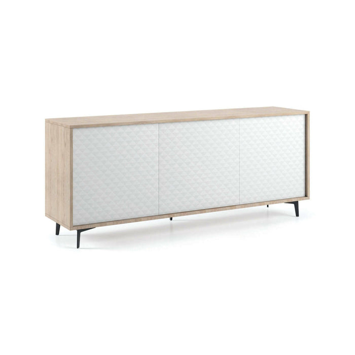 Madia Aminda, Credenza 3 Ripiani Made in Italy, 45x184x77h cm Bianco