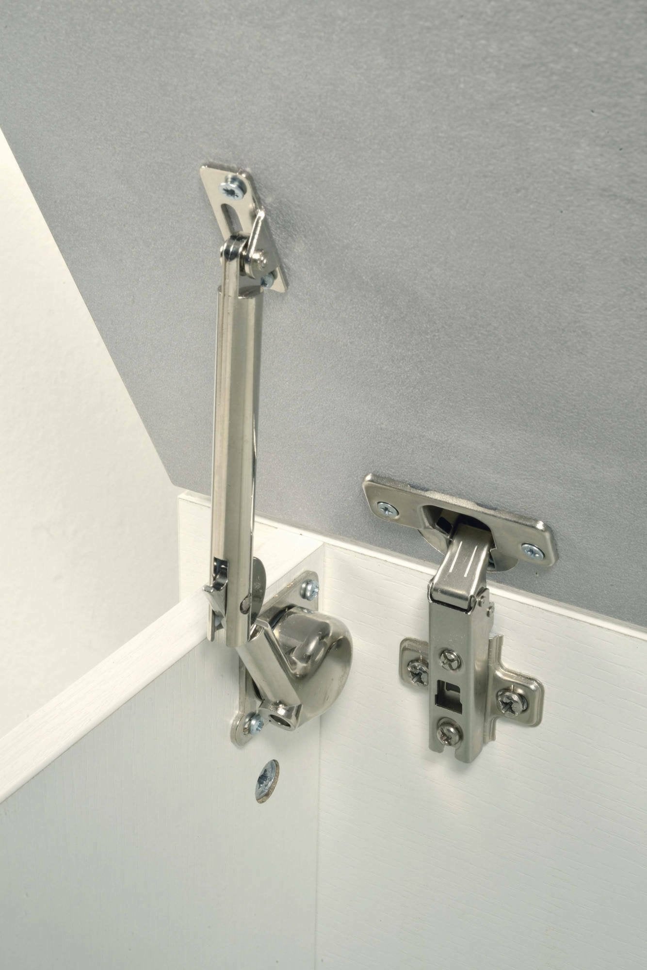 Baule Ayusnay, Capiente box contenitore multiuso, Cassapanca moderna, Made in Italy, Cm 90x45h45, Bianco e Cemento