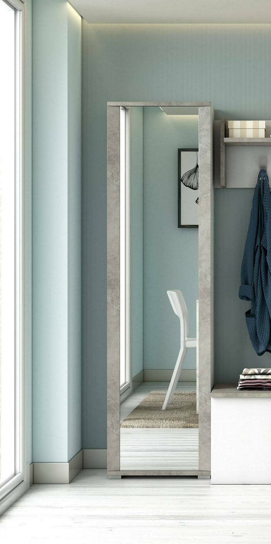 Mobile Portascarpe Asiago, Scarpiera 7 Ripiani Made in Italy, 32x50x182h cm Bianco