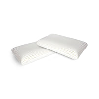 Talamo Italia Set di 2 Cuscini per Cerfoglio, 100% Made in Italy, Guanciale ergonomico a "saponetta" in Memory Foam forato, Anallergico e Traspirante, 70x40xh16 cm