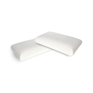 Talamo Italia Set di 4 Cuscini per Cerfoglio, 100% Made in Italy, Guanciale ergonomico a "saponetta" in Memory Foam forato, Anallergico e Traspirante, 70x40xh16 cm