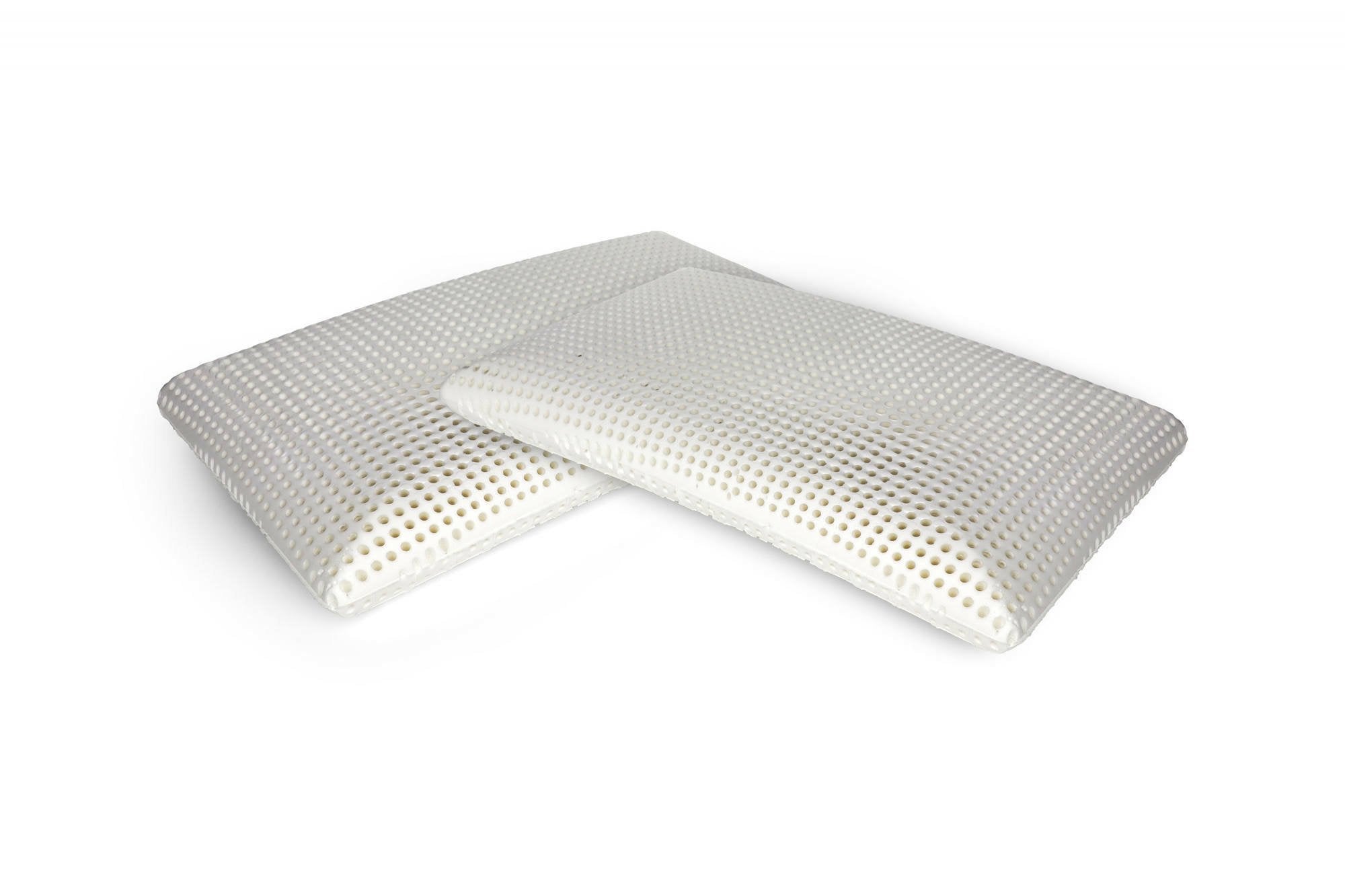 Talamo Italia Set di 4 Cuscini per Citronella, 100% Made in Italy, Guanciale ergonomico a "saponetta" in Memory Foam forato, Anallergico e Traspirante, 70x40xh12 cm