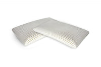 Talamo Italia Set di 4 Cuscini per Citronella, 100% Made in Italy, Guanciale ergonomico a "saponetta" in Memory Foam forato, Anallergico e Traspirante, 70x40xh12 cm